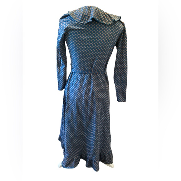 Authentic Matilda Jane Women’s Teal Polka Dot Reunion Wrap Dress Ruffle Size XS - Picture 6 of 10
